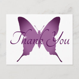 Lila Ombre Butterfly Silhouette Vielen Dank Postkarte