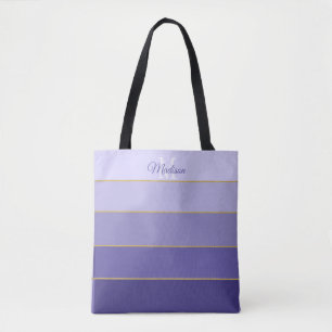Lila Ombre-Farbblöcke Personalisiert Tasche