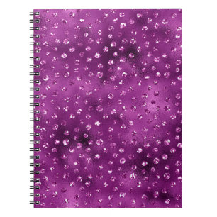 Lila Ombre Glam Glitter Punkte Muster Notizblock