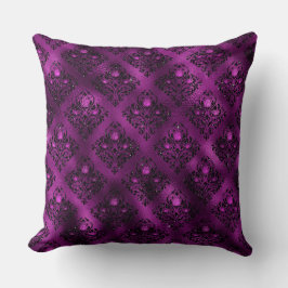 Lila Ombre Glam Glitzer Damask Muster Kissen