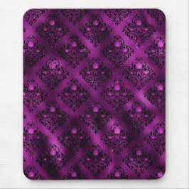 Lila Ombre Glam Glitzer Damask Muster Mousepad