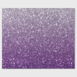 Lila Ombre Glitzer Look Geschenkpapier