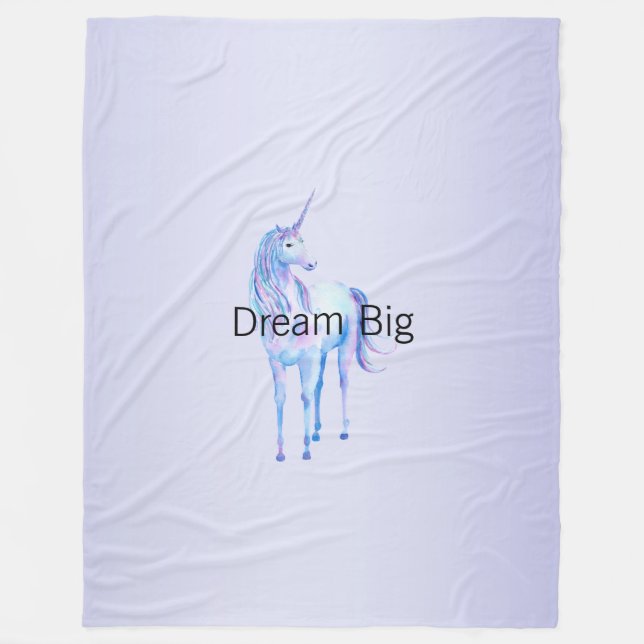 Lila Ombre Magical Unicorn Fleecedecke (Vorderseite)