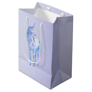 Lila Ombre Magical Unicorn Mittlere Geschenktüte