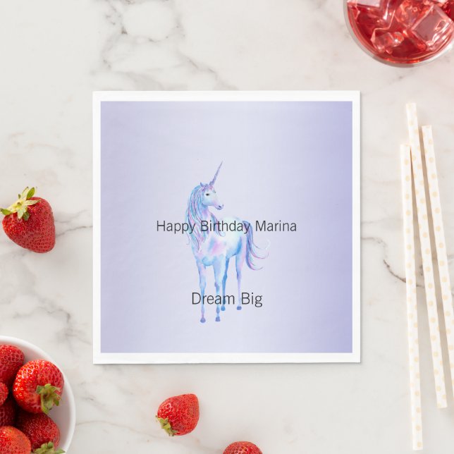 Lila Ombre Magical Unicorn    Serviette (Beispiel)