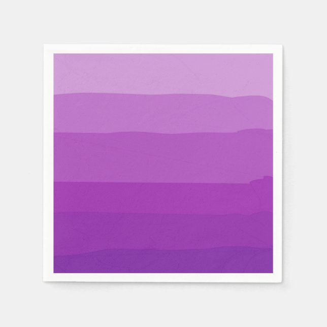Lila Ombre Paper Napkins Serviette (Vorderseite)