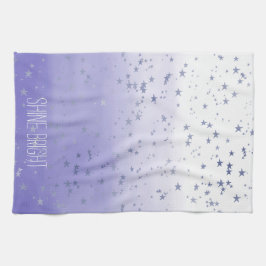 Lila Ombre-Sterne Geschirrtuch
