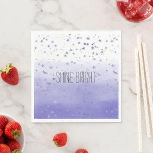 Lila Ombre Sterne Serviette