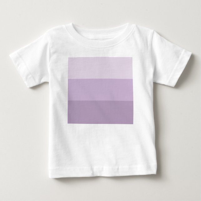 Lila Ombre Streifen Baby T-shirt (Vorderseite)