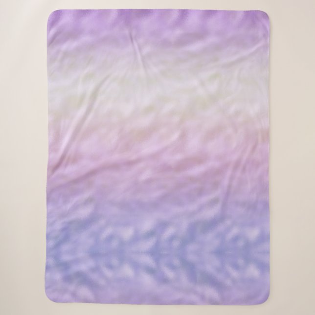 Lila Ombre Unicorn Sherpadecke (Vorderseite)