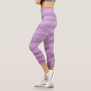 Lila Ombre Waves Sport Capri Leggings