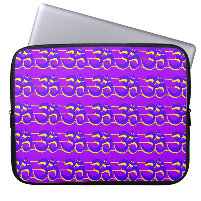 Lila Ommmuffe Laptopschutzhülle (Vorderseite)