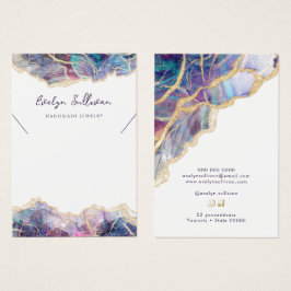 Lila Opal-Halskette-Display-Karte
