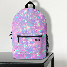 lila Opal-inspiriert Textur Bedruckter Rucksack