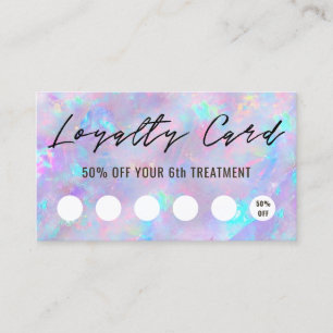 lila Opal-inspirierte Textur-Treuekarte Visitenkarte