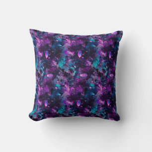 Lila Opal Water Pillow - Abstrakte Kristalle Kissen