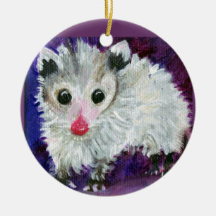 Lila Opossum-Verzierung Keramikornament
