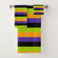 Lila Orange Black Green Hexe Stripes Halloween