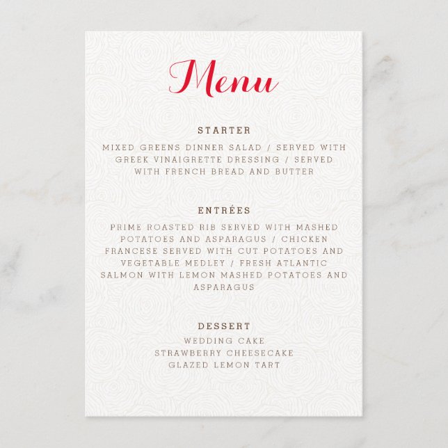 Lila Orange Boho Wildblume Foliage Hochzeit Menükarte (Vorderseite)