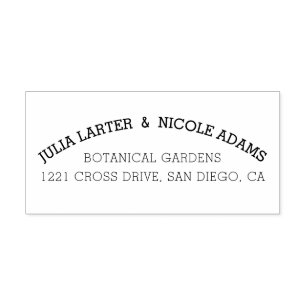 Lila Orange Boho Wildblume Foliage Hochzeit Permastempel