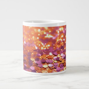 Lila Orange Glitter Hintergrund-77996 Jumbo-Tasse