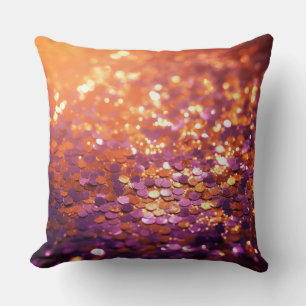 Lila Orange Glitter Hintergrund-77996 Kissen