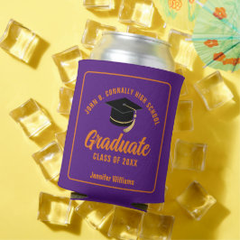 Lila Orange Graduate Custom Graduate Party Dosenkühler