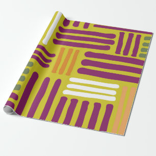 Lila Orange Green Geschenkpapier