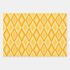 LILA ORANGE GREEN MARDI GRAS PATTERS GESCHENKPAPIER SET