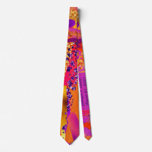 Lila Orange-Hochzeitstag Krawatte