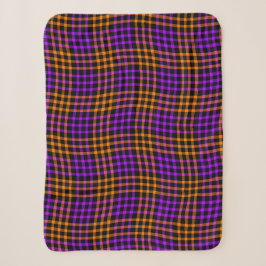 Lila Orange Karo Gitter Nahtloses Muster Sherpadecke
