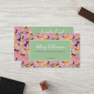 Lila Orange Pink Hundeltierzuchtdienst Treuekarte
