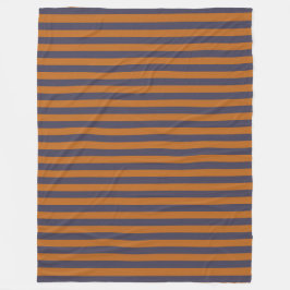 Lila Orange Streifen Muster Fleecedecke