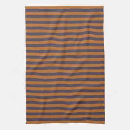 Lila Orange Streifen Muster Geschirrtuch