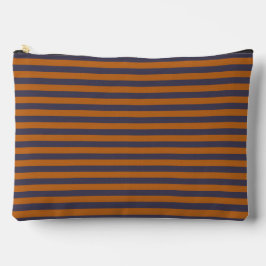 Lila Orange Streifen Muster Groß Zubehörtasche