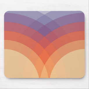 Lila, orange und blaue bunte Pastellbögen Mousepad
