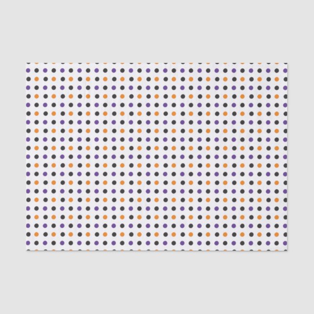 Lila orange und schwarzes Halloween-Seidenpapier Seidenpapier (Vorderseite)