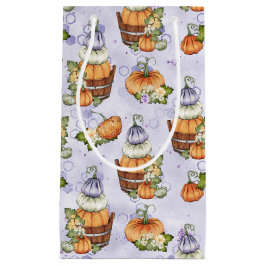 LILA ORANGE WHITE FALL PUMPKINS KLEINE GESCHENKTÜTE