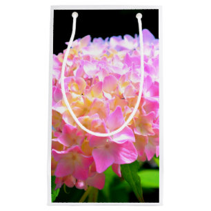 Lila-orangefarbene Hydrangeas Kleine Geschenktüte