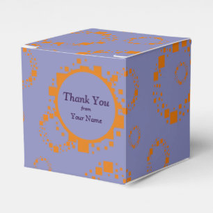 Lila Orangen Circle Squares Muster festes Geschenk Geschenkschachtel