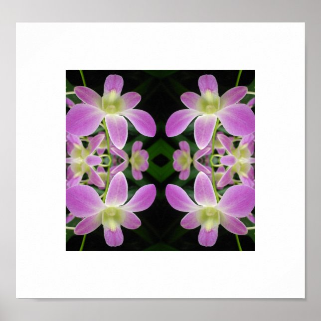 Lila Orchid-Abstrakt-Poster Poster (Vorne)