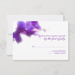 Lila Orchid-Antwortkarte RSVP Karte