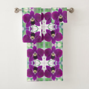 Lila Orchid Badhandtuch Set