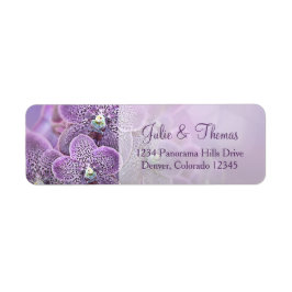 Lila Orchid-Blume Hochzeit Rücksendeadresse