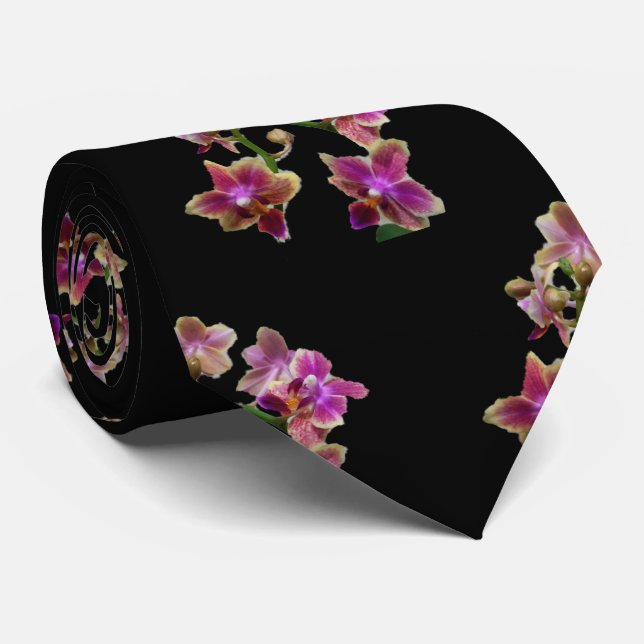 LILA ORCHID-BLUME KRAWATTE (Gerollt)