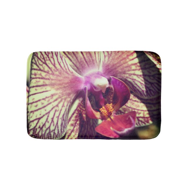 Lila Orchid-Blume Nah Badematte (Vorderseite)