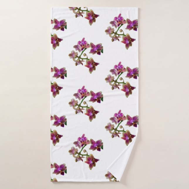 LILA ORCHID BLUMEN Handtuch Badehandtuch (Badehandtuch)