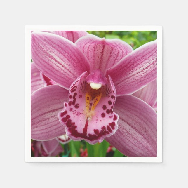 Lila Orchid Elegante Serviette (Vorderseite)
