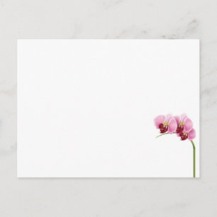 Lila Orchid-Hochzeit Schriftliche Platzkarte Postkarte