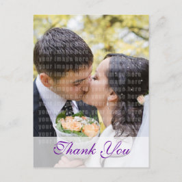 Lila Orchid-Hochzeit Vielen Dank Postkarte